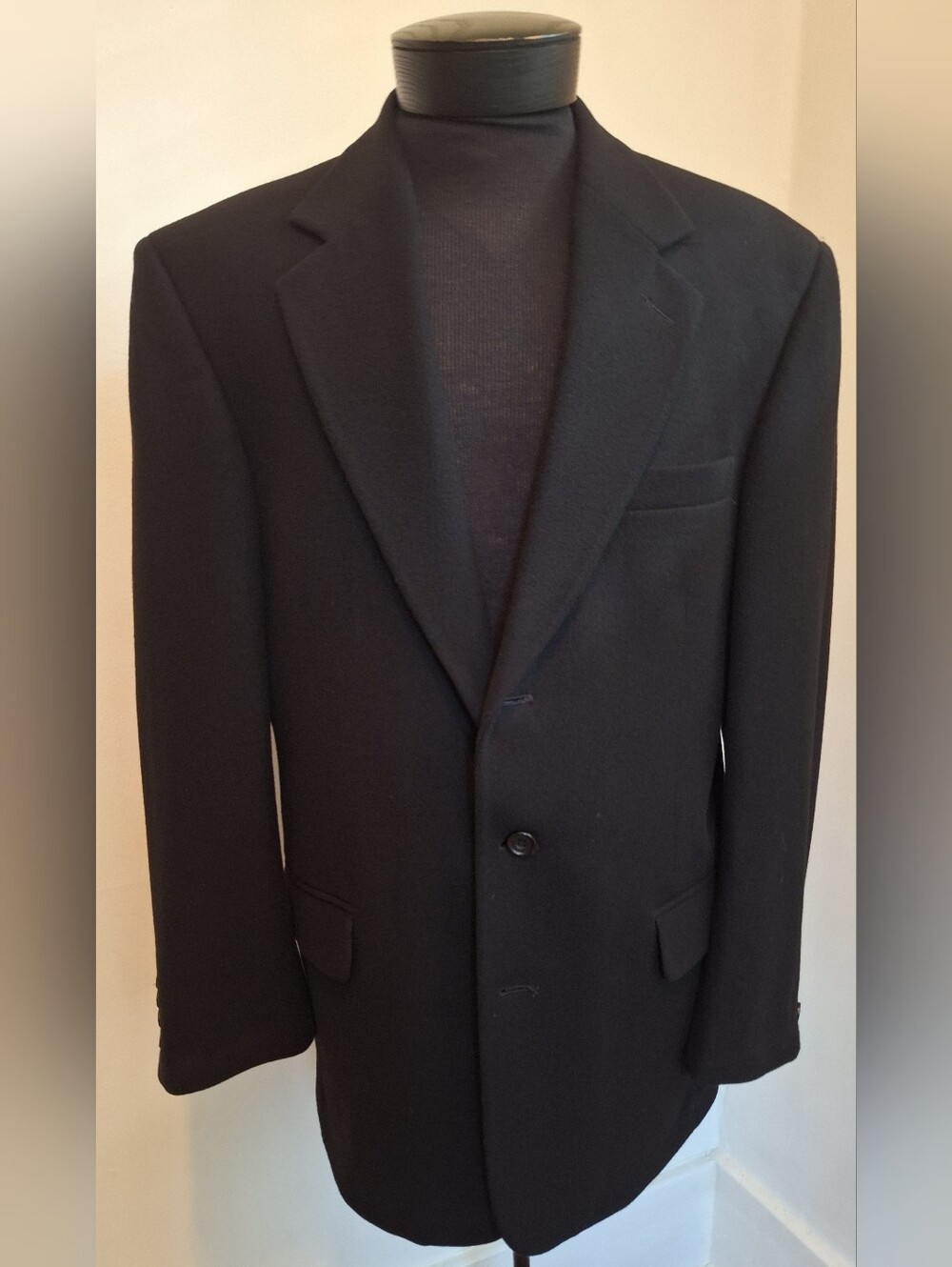 Gianfranco Ruffini Mens Black Wool80/Cashmere20 blend Sport Coat size 40R